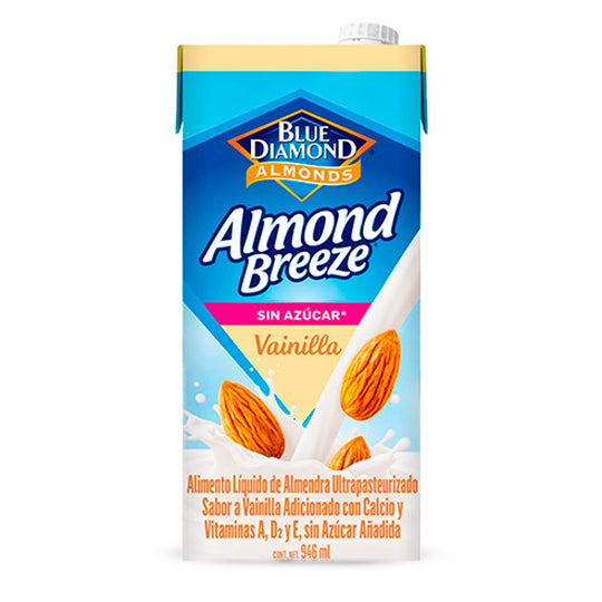 Leche de Almendra Sabor Vainilla sin Azúcar, Almond Breeze 946 ml