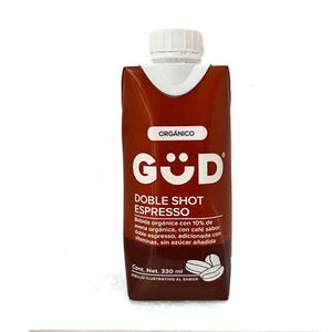 Leche de Avena Sabor Doble Shot Espresso Orgánica, Güd 330 ml