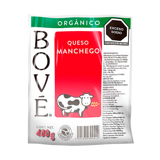 Queso Manchego Orgánico Bové 400 g