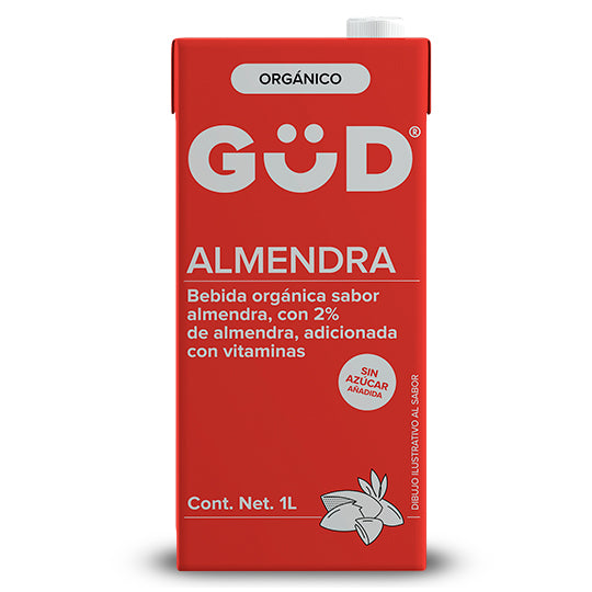 Leche de Almendra Sin Azúcar Orgánica, Güd 1 lt