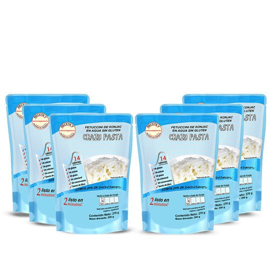 Fetuccini de Konjac, Crazy Pasta 6 pzas.