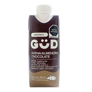 Leche de Avena Almendra Chocolate Orgánica, Güd 330 ml