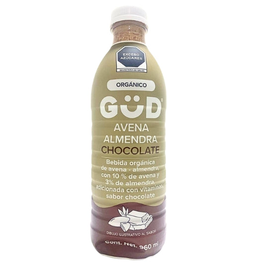 Leche de Avena Almendra Chocolate Orgánica, Güd 960 ml