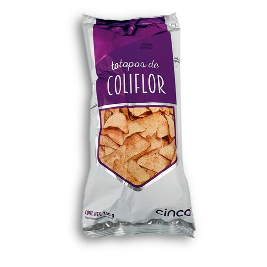 Totopos de Coliflor Horneados Libre de Gluten, Cinca 150 g