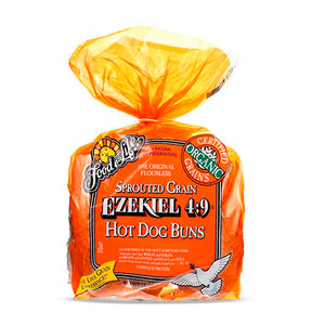 Pan Para Hot Dog de Cereales Germinados Orgánicos Enteros Ezekiel 454 g