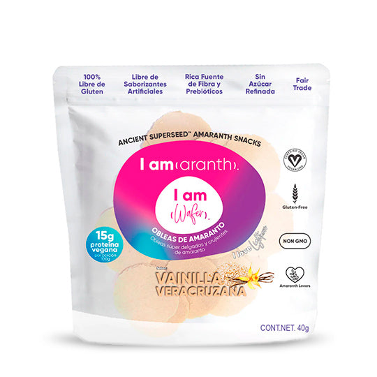 Obleas Sabor Vainilla Veracruzana de Amaranto, I am (aranth) 40 g