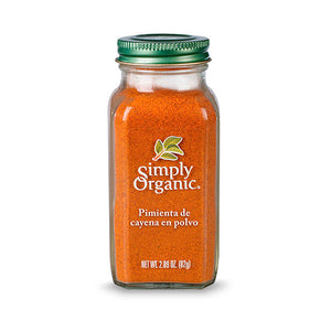 Pimienta de Cayena en Polvo Orgánica, Simply Organic 82 g