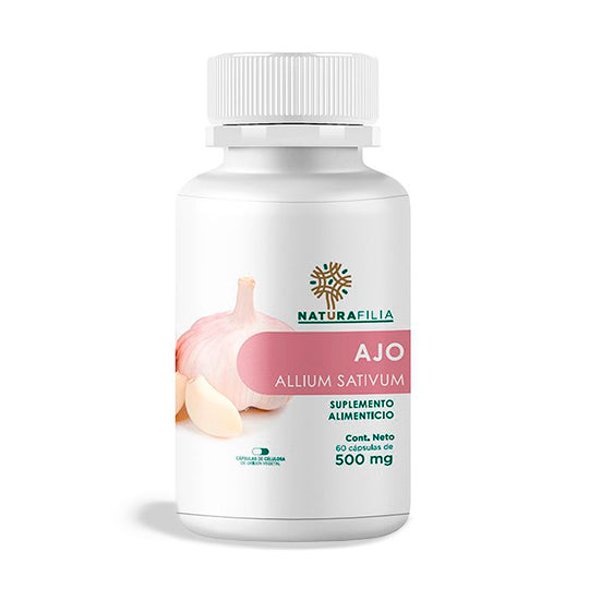 Ajo en Cápsulas Suplemento Alimenticio, Naturafilia 500 mg