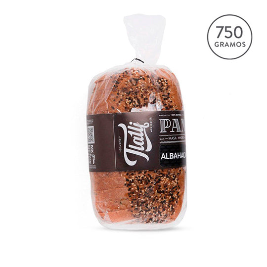 750g Pan Multigrano Albahaca Vegano, Tlalli