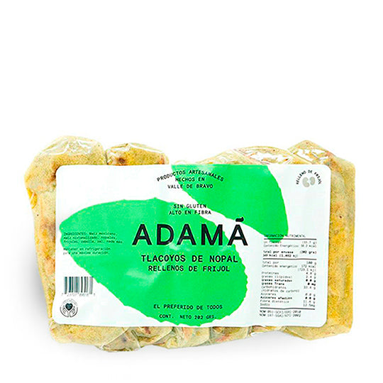 Tlacoyo de Nopal Relleno de Frijol sin Gluten, Adamá 6 pzs