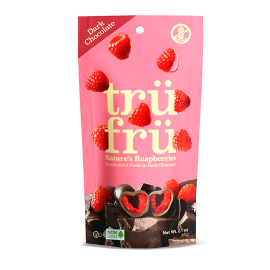 Trü Raspberry Tru Fru Hyper-Chilled Whole Raspberries in White and Milk Chocolate 14 ...