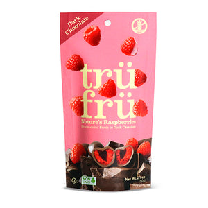 Nature’s Raspberries Freeze-Dried Fresh in Dark Chocolate, Trü Frü 60 g