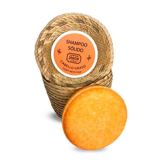 Cabello Graso: Shampoo Sólido, Botica de Jabón 55 g