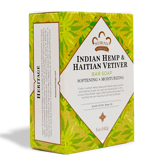 Nubian Heritage Jabón en Barra con Hemp y Vetiver 142 g.