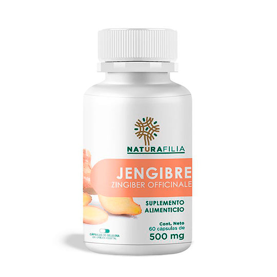 Jengibre en Cápsulas Suplemento Alimenticio, Naturafilia 500 mg