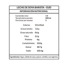 Cargar imagen en el visor de la galería, Leche de Soya Barista con Vainilla Güd 1 lt