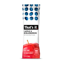 Cargar imagen en el visor de la galería, Apple + Blueberries Fruit Bar, That&#39;s It 35 g
