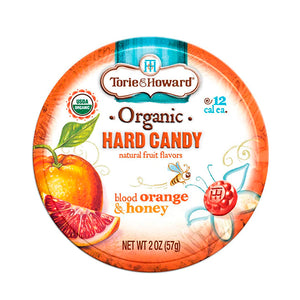 Organic Hard Candy Blood Orange & Honey, Torie & Howard 57 g