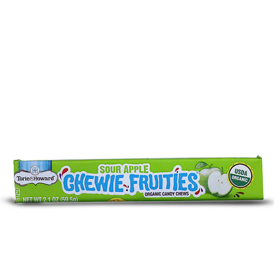 Organic Chewie Fruities Sour Apple Chews, Torie & Howard 59.5 g