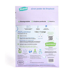 Detergente Biodegradable en Tiras para Ropa. Lavanda, Neopure. 1 sobre con 32 tiras