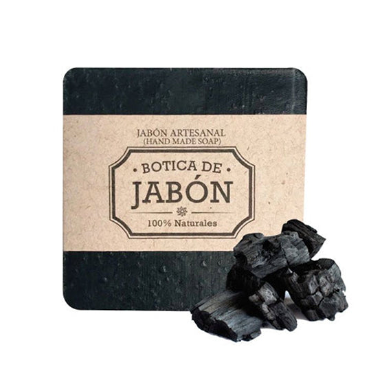 Jabón Carbón Activado y Bergamota Artesanal 100% Natural y Biodegradable, Botica de Jabón 100 g