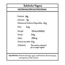 Cargar imagen en el visor de la galería, Salchicha Vegana Benji 350 g