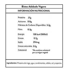 Bistec Adobado Vegano Benji 400 g