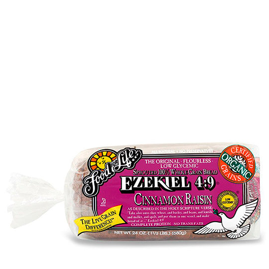 Pan de Cereales Germinados, Pasas y Canela Orgánico, Ezekiel 680 g