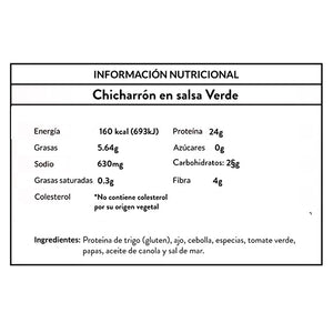 Chicharrón en Salsa Verde Vegano, Healthy Evolution 450 g