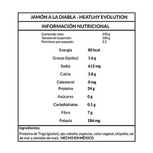 Jamón a la Diabla Vegano Premium, Healthy Evolution 250 g