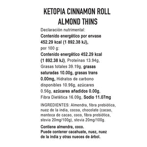 Cinammon Roll Almond Thins, Ketopia 100 g