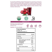 Cargar imagen en el visor de la galería, Polvo Beetroot, Mapu 60 g