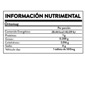 Ortomag, Suplemento Alimenticio, SBN 30 tab.