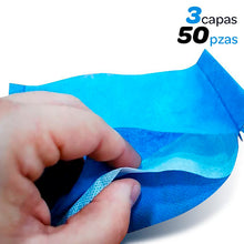 Cargar imagen en el visor de la galería, Cubrebocas quirúrgico 3 capas. 50 pzas