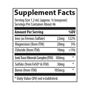 Ionic Iron, Suplemento Dietético, Trace Minerals 56 ml