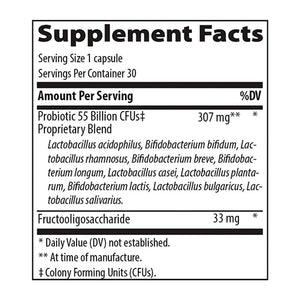 Probiotic 55 Billion, Suplemento Dietético, Trace minerals 30 caps