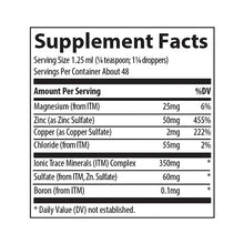 Cargar imagen en el visor de la galería, Ionic Zinc, Suplemento Dietético, Trace Minerals 59 ml