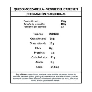 Queso Vegano Mozzarella, Veggie Delicatessen 500 g