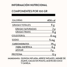 Cargar imagen en el visor de la galería, Base de Cereal de Quinoa con Cacao 100 g