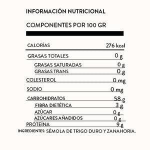 Pasta Orzo de Zanahoria 250 g